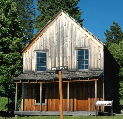 The courthouse built in 1861-62 at Pierce, Idaho.